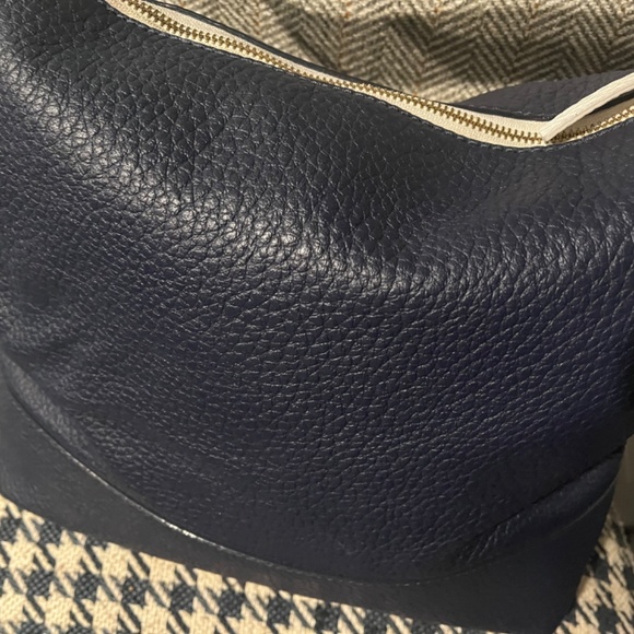 KATE SPADE BEAUTIFUL PEBBLED LEATHER SHOULDER BAG NEW NEVER USED NAVY - Picture 3 of 15